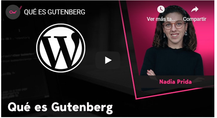 Formaciones OpenWebinars – Gutenberg: creación y edición de bloques